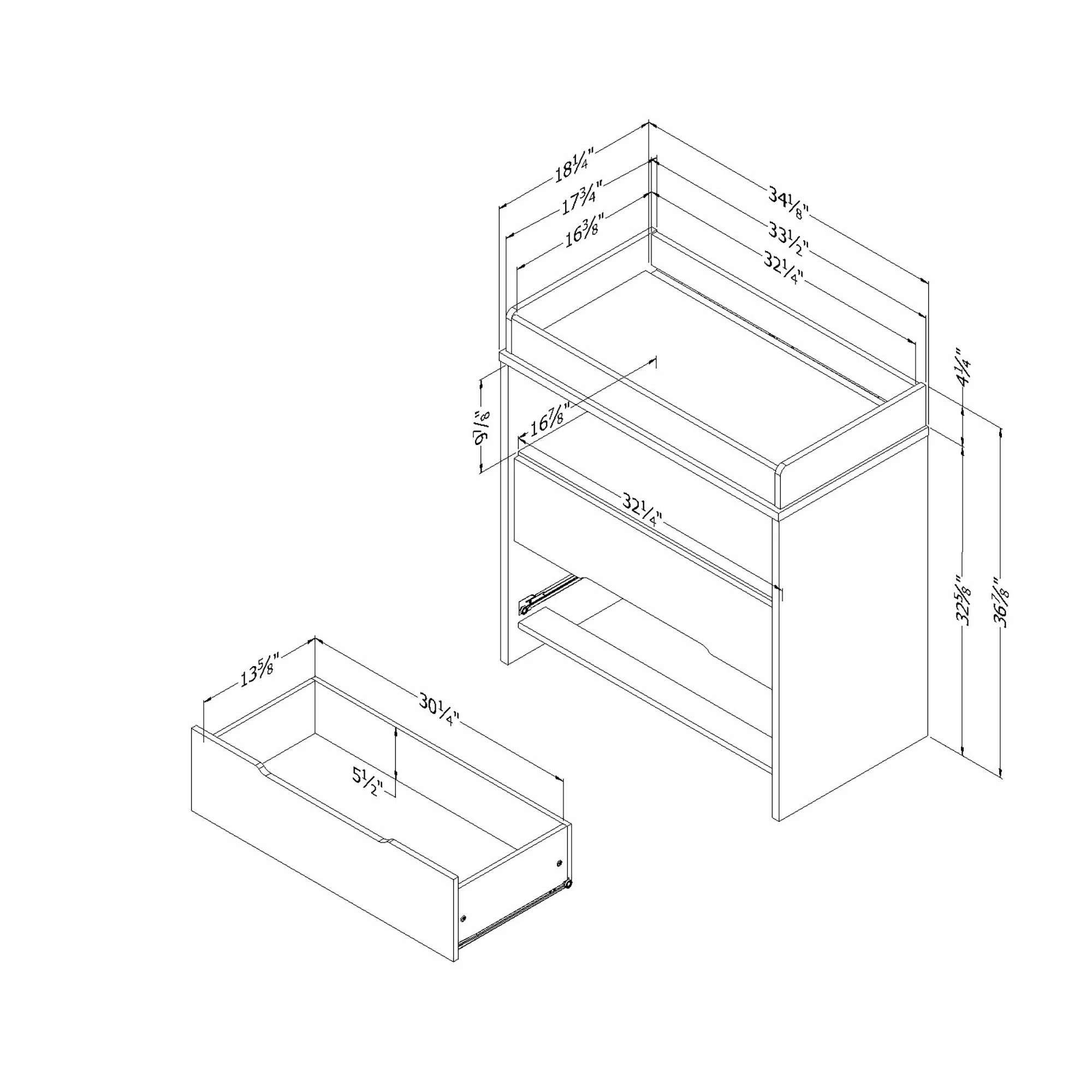 Deals ๐งจ South Shore Furniture South Shore Cookie Changing Table Pure White And Rustic Oak โ๏ธ - Image 2