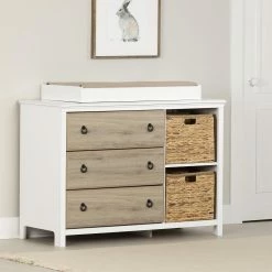 Budget ๐คฉ South Shore Furniture South Shore Cotton ๐ฌ Candy Changing Table - 1'8" X 3'10" X 3'2" ๐
