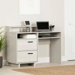 Best deal 🔥 South Shore Furniture South Shore Fynn Computer Desk - 1'6" X 3'11" X 2'11" Rustic Oak 👍