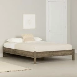 Cheap ๐ฅ South Shore Furniture South Shore Holland Platform Bed Weathered Oak ๐