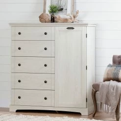 Top 10 ๐ South Shore Furniture South Shore Lilak Door Chest With 5 Drawers - 5-Drawer Winter Oak ๐ฅฐ