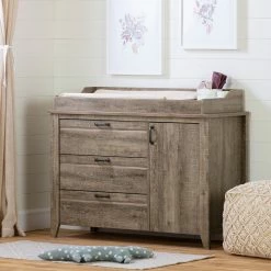 Best Pirce ๐ South Shore Furniture South Shore Lionel Changing Table With Drawers Seaside Pine ๐