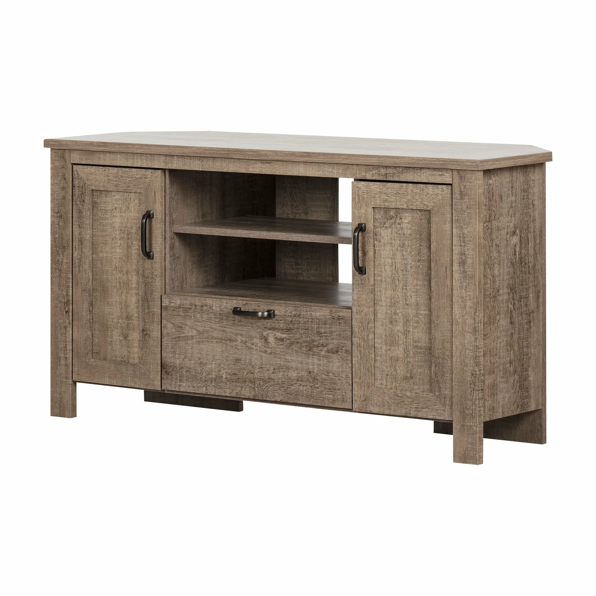 Wholesale 🌟 South Shore Furniture South Shore Lionel Corner TV Stand - N/A Weathered Oak 💯 - Image 2