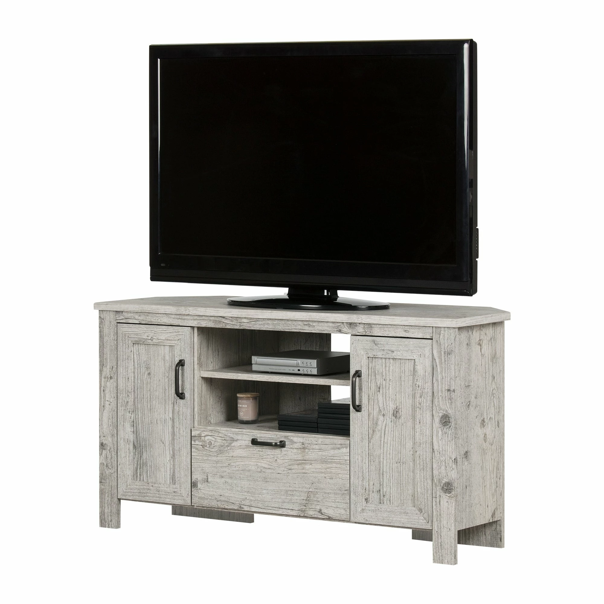 Wholesale 🌟 South Shore Furniture South Shore Lionel Corner TV Stand - N/A Weathered Oak 💯 - Image 14