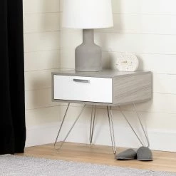 Buy ๐ South Shore Furniture South Shore Slendel 1-drawer Nightstand Pure White โญ