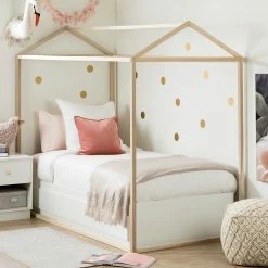 Deals โ South Shore Furniture South Shore Sweedi Framed House Bed Accent For Twin-size Bed White โจ