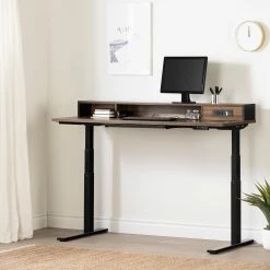 Top 10 ๐ South Shore Furniture South Shore Talie Adjustable Height Standing Desk With Built In Power Bar ๐